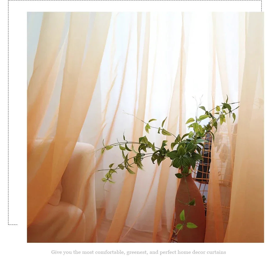 Voilage tulle dégradé moderne léger pour salon chambre - vue 10 sur 10