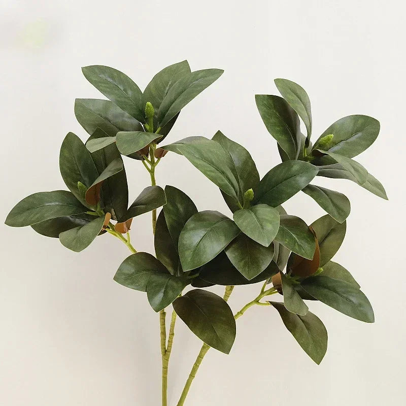 Realistic artificial magnolia leaves for home decor - vue 3 sur 7