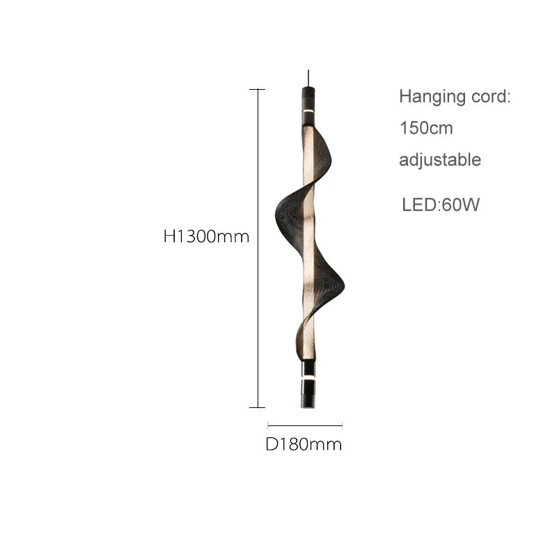 lustre design led postmoderne en acrylique tendance 2024 éclairage suspendu - vue 12 sur 18
