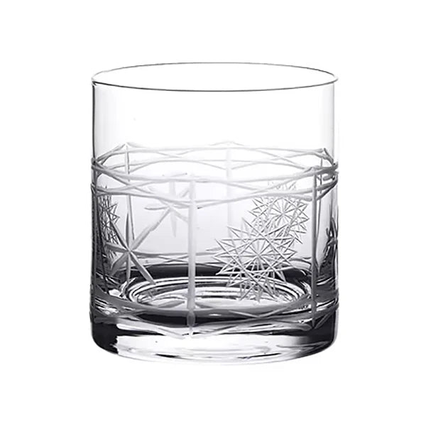 Verres whisky old fashioned motif cristal lot deux