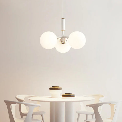 Modern nordic minimalist magic bean 9 LED pendant light - vue 4 sur 12