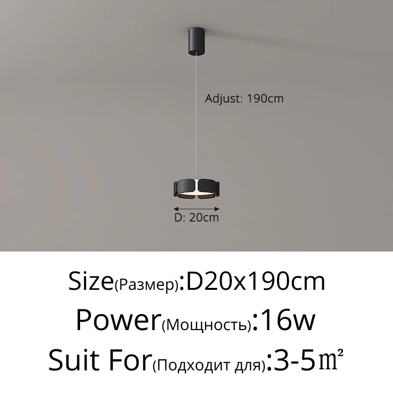 Italian minimalist style adjustable LED chandelier for modern decor - vue 11 sur 14