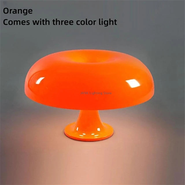 Minimalist mushroom LED table lamp for decoration - vue 8 sur 14