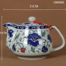 Théière céramique jingdezhen motif traditionnel avec filtre