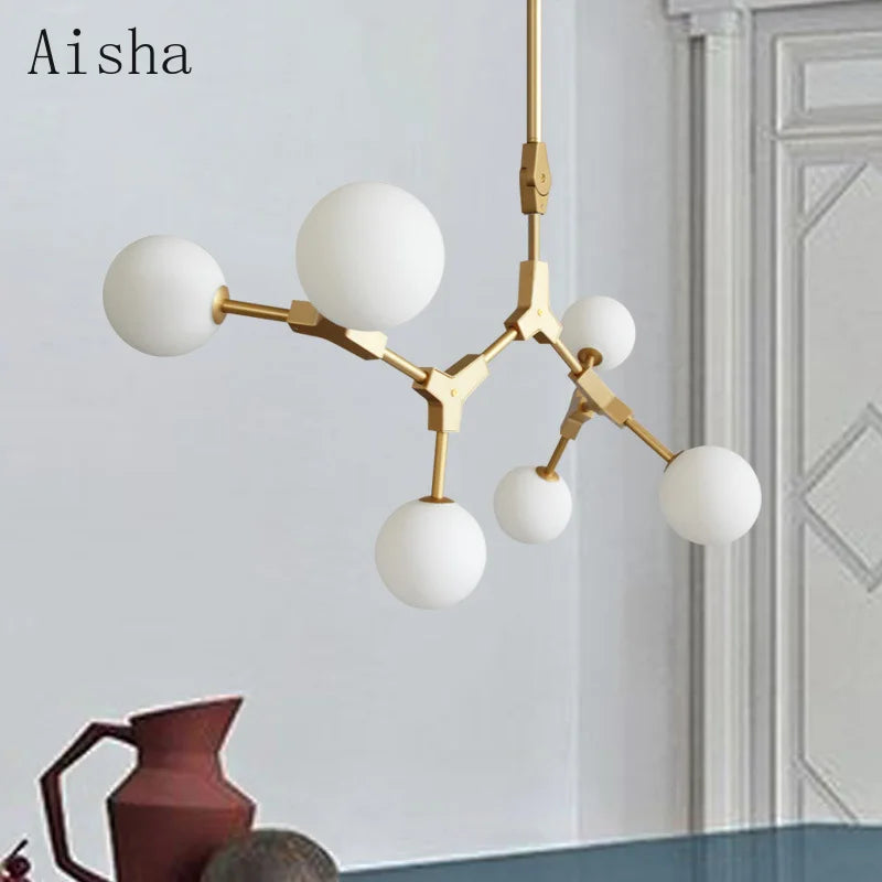 lustre moderne nordique pour décoration intérieure élégante - vue 6 sur 18