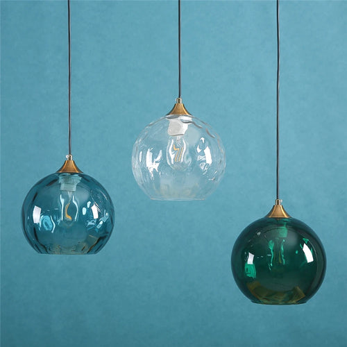 Modern minimalist glass LED chandeliers nordic design - vue 5 sur 12