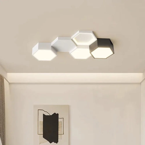 Lustre LED télécommandé nordique usine - vue 5 sur 11