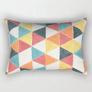 coussin lombaire géométrique abstrait réversible pour canapé ou bureau