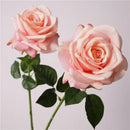 Realistic decorative white artificial roses for weddings