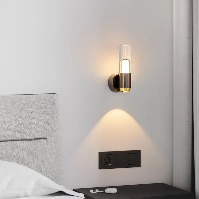 applique murale mini en acrylique transparent style 	 luminaire - vue 5 sur 6
