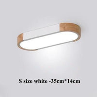 SANDYHA plafonniers nordique Led bois fer acrylique Rectangle piste lampe pour salon chambre décor intérieur luminaires