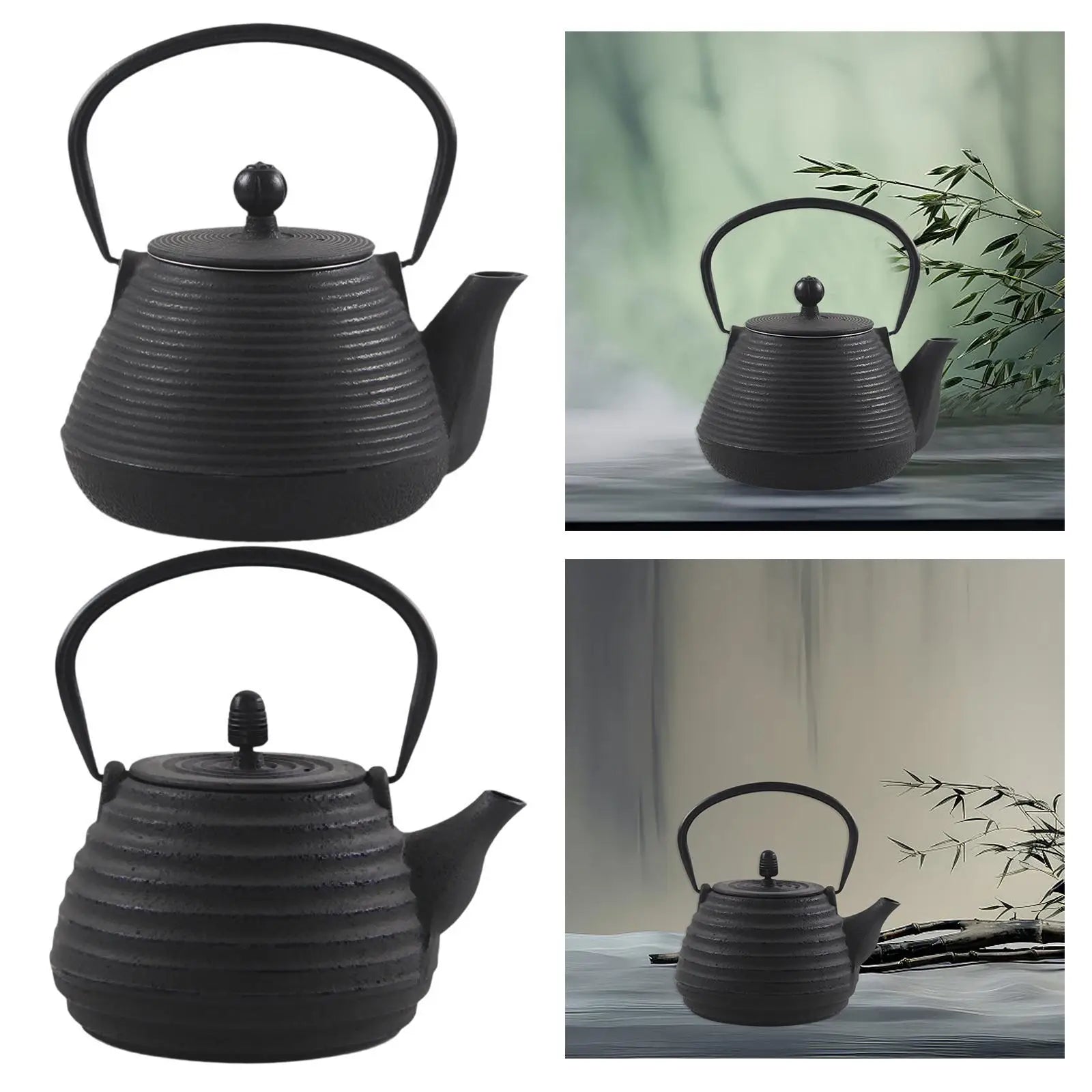 Bouilloire en fonte style japonais 1l avec infuseur - vue 4 sur 7