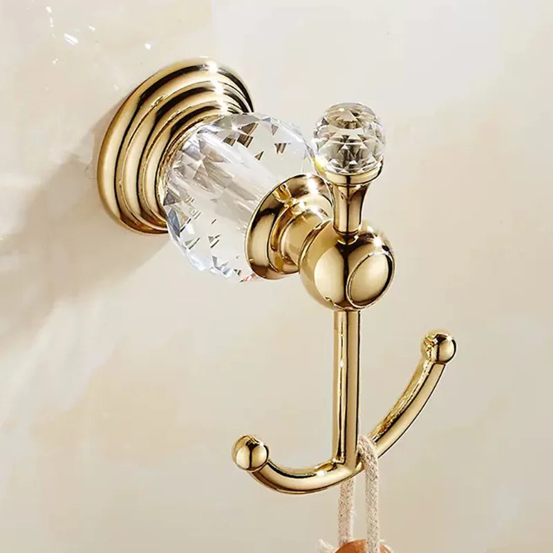 crochet en cristal et acier inoxydable pour salle de bain - vue 5 sur 6