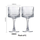 lot 2 coupes champagne elysia verre relief rétro