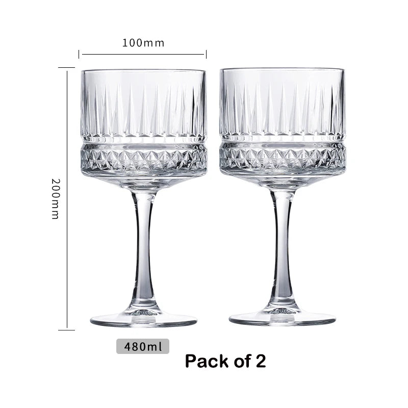 lot 2 coupes champagne elysia verre relief rétro