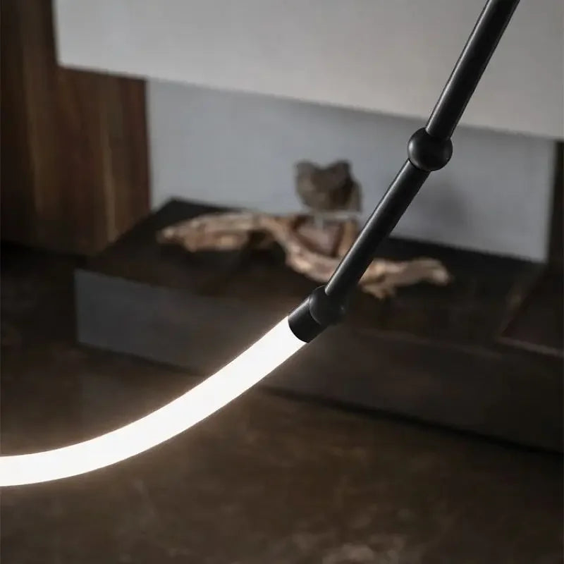 lustre minimaliste moderne italien led créative en bambou - vue 6 sur 14