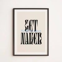 Retro colourful flower posters with humorous quotes for decoration