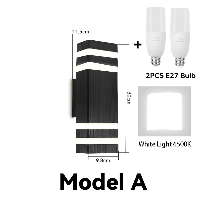 Décor applique murale LED lampes extérieures applique étanche externe escaliers éclairage chambre salon luminaire maison lampe décorative mur - vue 12 sur 13