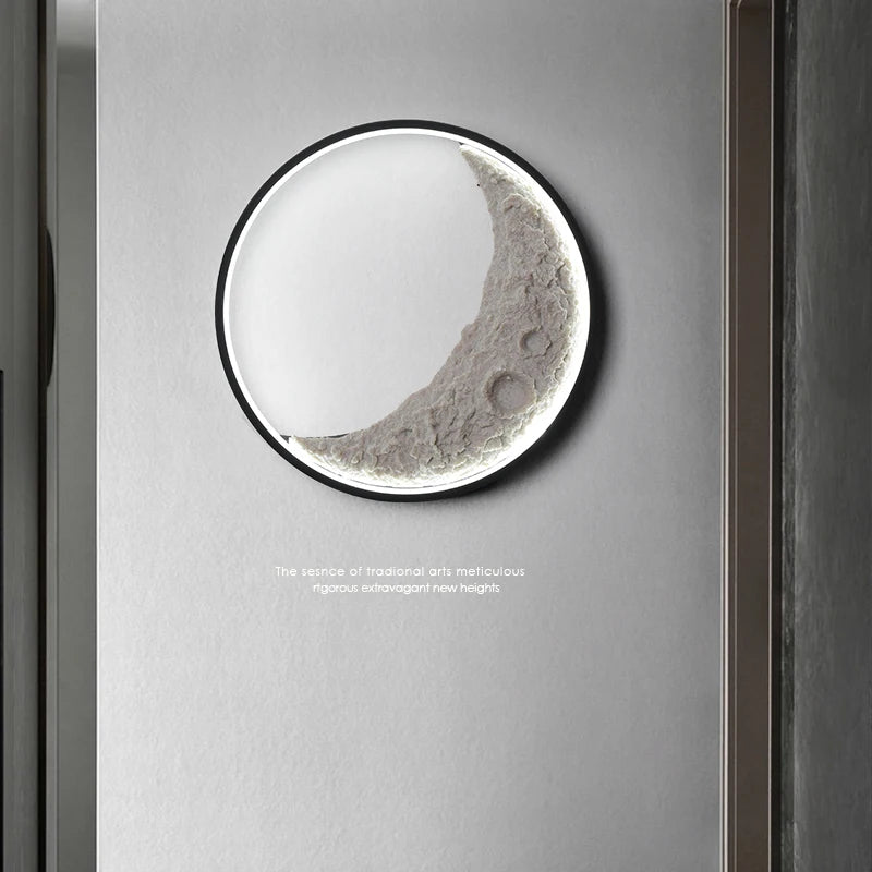 applique murale créative en forme de lune pour décoration - vue 5 sur 15