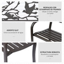 banc de jardin marron avec dossier animal design élégant et confortable