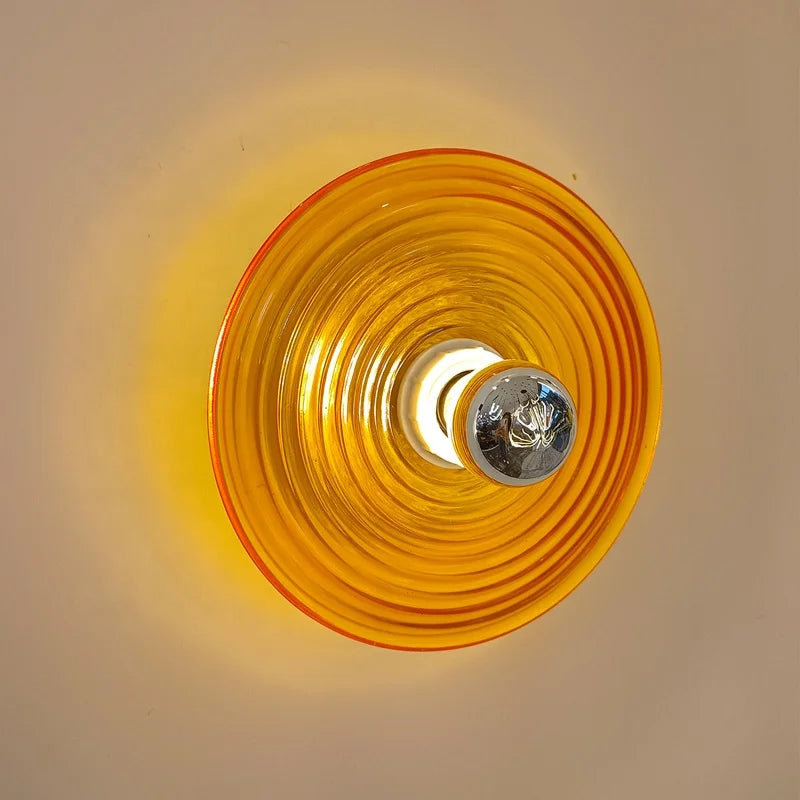applique murale led nordique en verre ondulé pour décoration d'ambiance - vue 4 sur 8