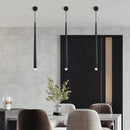 suspension conique en tube long en acrylique et cuivre pour bar et magasin
