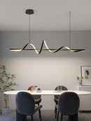 Nordic minimalist water ripple aluminium chandelier