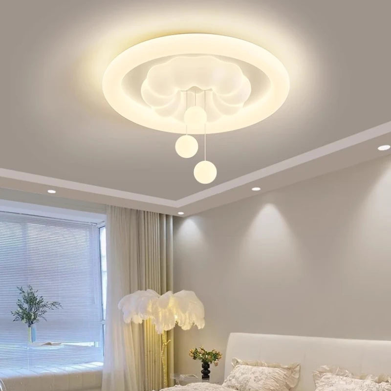 plafonnier nuage pour chambre d'enfant style crémeux et ludique - vue 3 sur 9