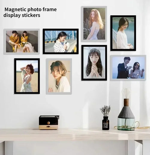 cadre photo magnétique rectangulaire moderne en plastique - vue 8 sur 9