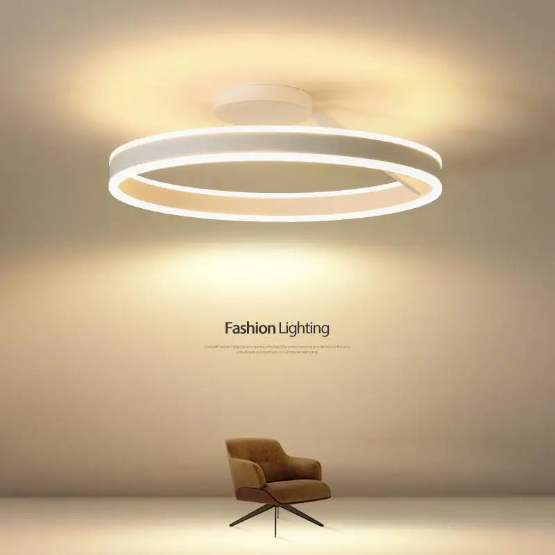 Anneau nordique Led lustre de plafond réglable pour piste salle à manger salon Table centrale chambre suspension lumière décor Lustre luminaire