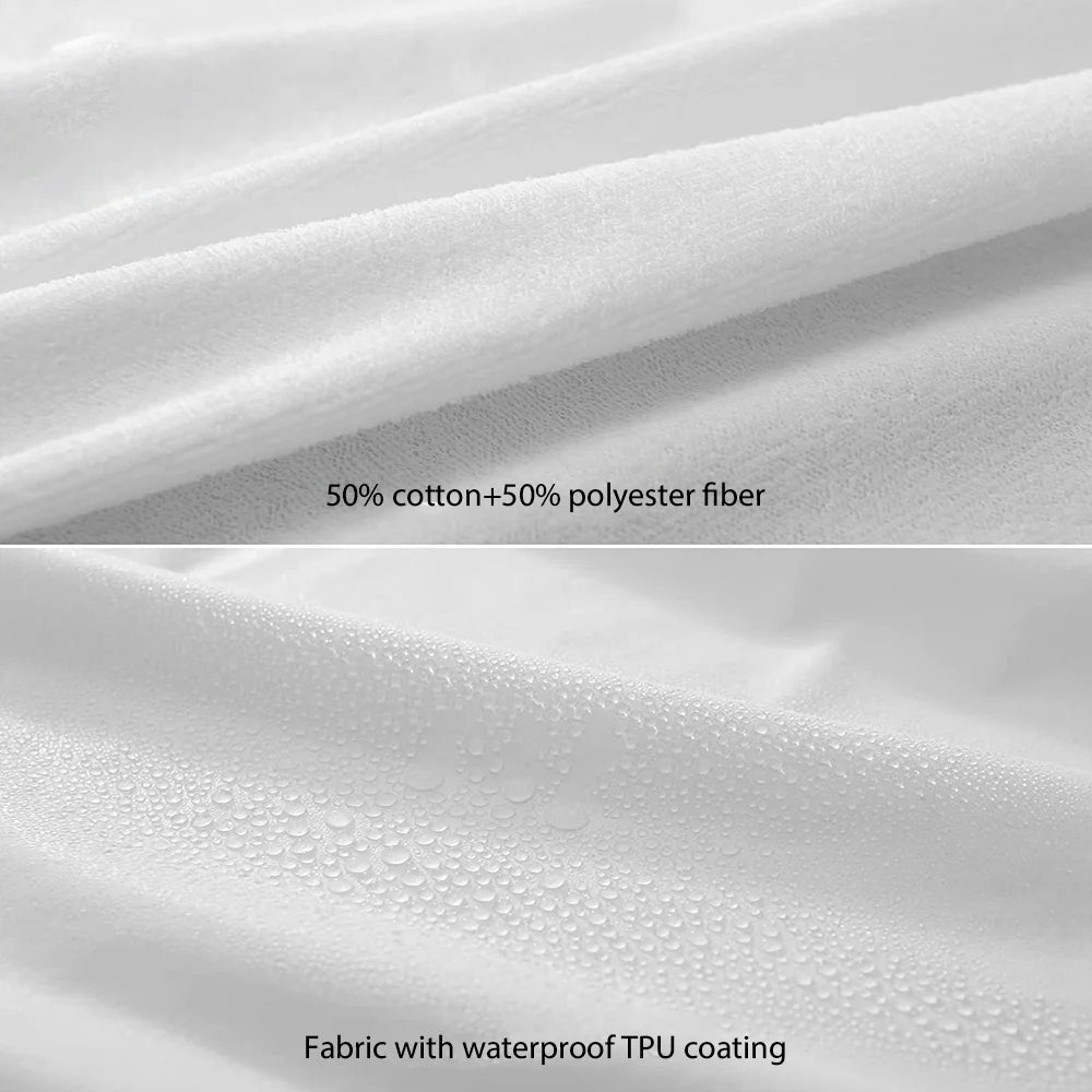 Fitted Sheet with Elastic Bands Non Slip Mattress Covers Waterproof for Single Double King Queen Bed,90/100/140/160/180/200cm - vue 5 sur 7