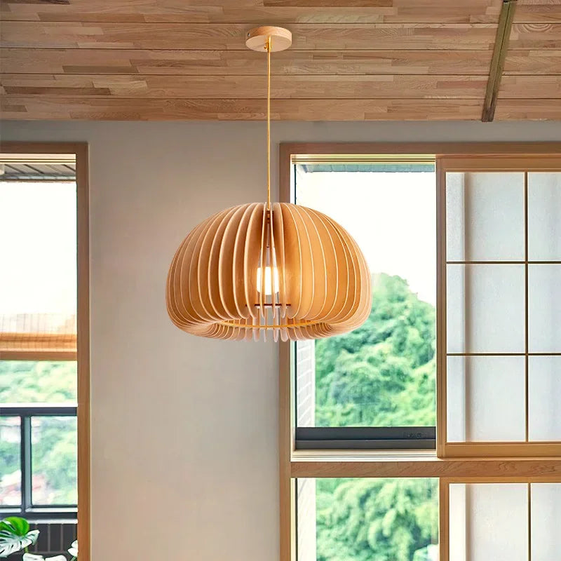 2024Modern Originality Decoration Pumpkin Lampshade Chandeliers For Dining Room Study Bedroom Chandeliers - vue 4 sur 14