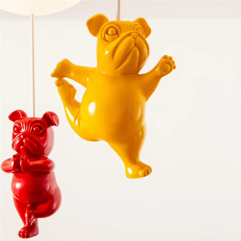 plafonnier créatif animal chien en résine pour décor amusant - vue 4 sur 8