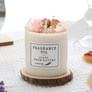 bougie parfumée fleurs séchées en cire de soja décorative et romantique
