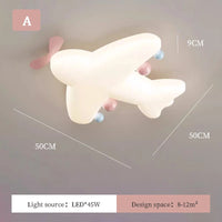 plafonnier mignon en forme d'avion pour enfant romantique et simple