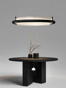 lustre led en bois noir décoration moderne lampes suspendues