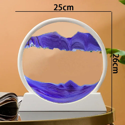 sablier en verre 3d paysage de sable en mouvement décoration artistique - vue 48 sur 54