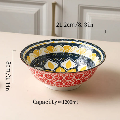 lot de 4 bols céramique bohème 20 cm