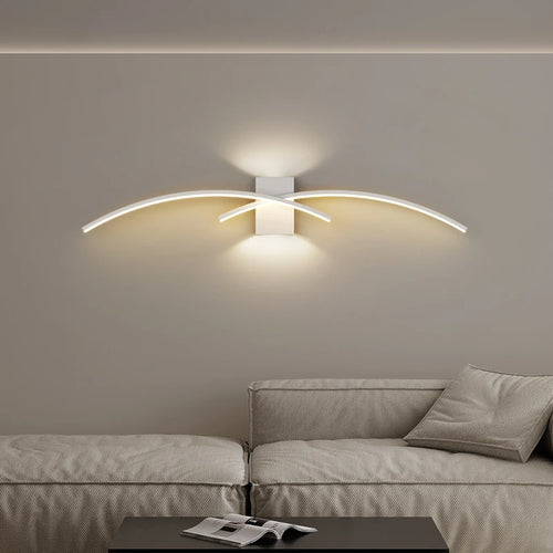Modern minimalist designer strip wall light loft decor - vue 5 sur 22