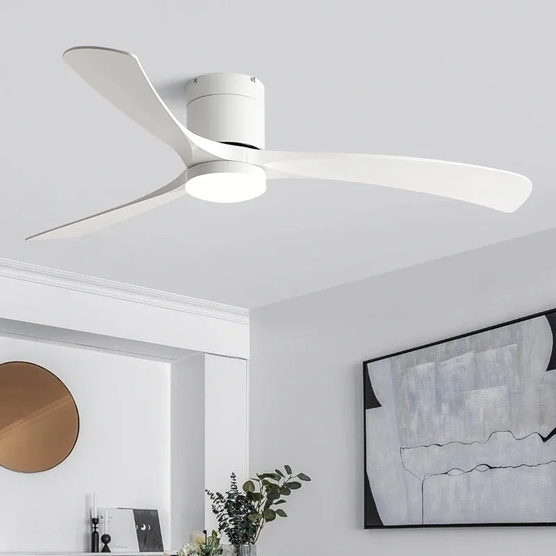 ventilateur de plafond moderne abs noir avec led et télécommande - vue 4 sur 12