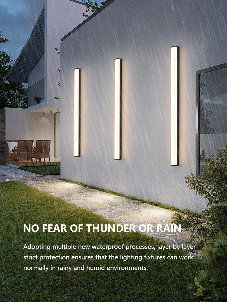Modern waterproof LED outdoor wall light for garden - vue 2 sur 8