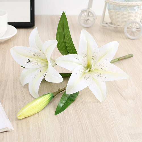 fleurs artificielles de lys pour décoration de jardin et mariage
