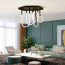 Nordic style minimalist line combination dimmable LED chandelier