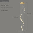 lustre led moderne nordique en acrylique à torsion spirale