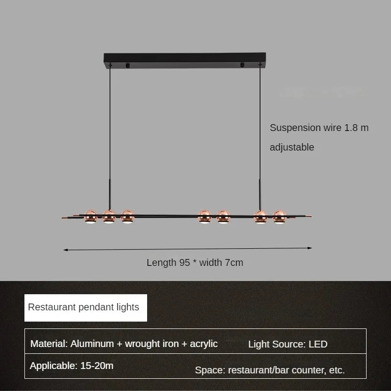 Modern minimalist chandelier for personalised interior decor - vue 12 sur 13