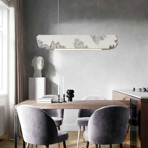 Minimalist nordic wabi-sabi LED chandelier for restaurant bar - vue 3 sur 15