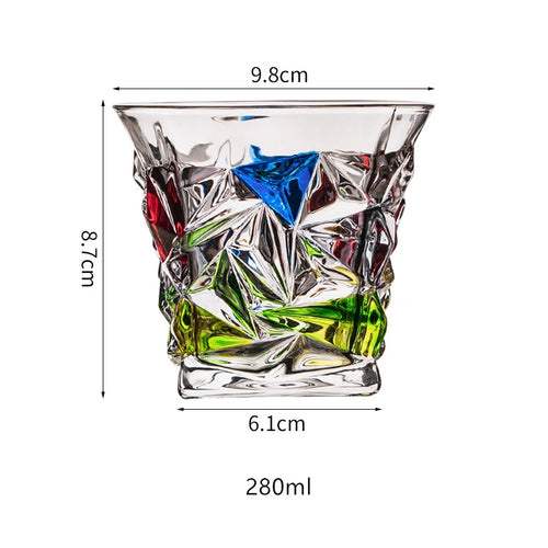 lot de 2 verres cristal gothique zecchin relief