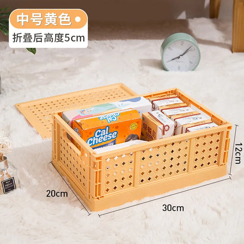 Collapsible Desktop Storage Box, Student Cosmetics Basket, Simplicity, Household, Dormitory, Stationery, Sundry, Small - vue 15 sur 18