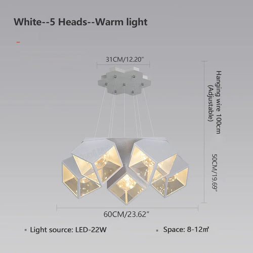 Modern minimalist nordic star chandelier decorative lighting - vue 7 sur 6