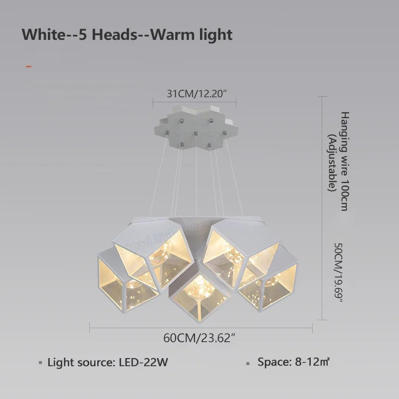 Modern minimalist nordic star chandelier decorative lighting - vue 6 sur 6